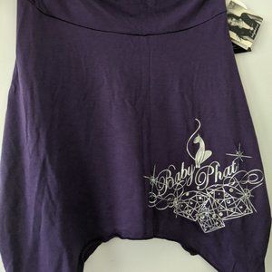 Royal Purple Phat Strapless Tank Brand New